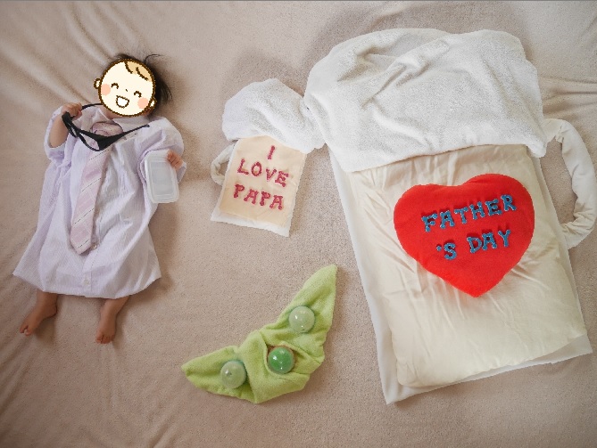 父の日寝相アート
